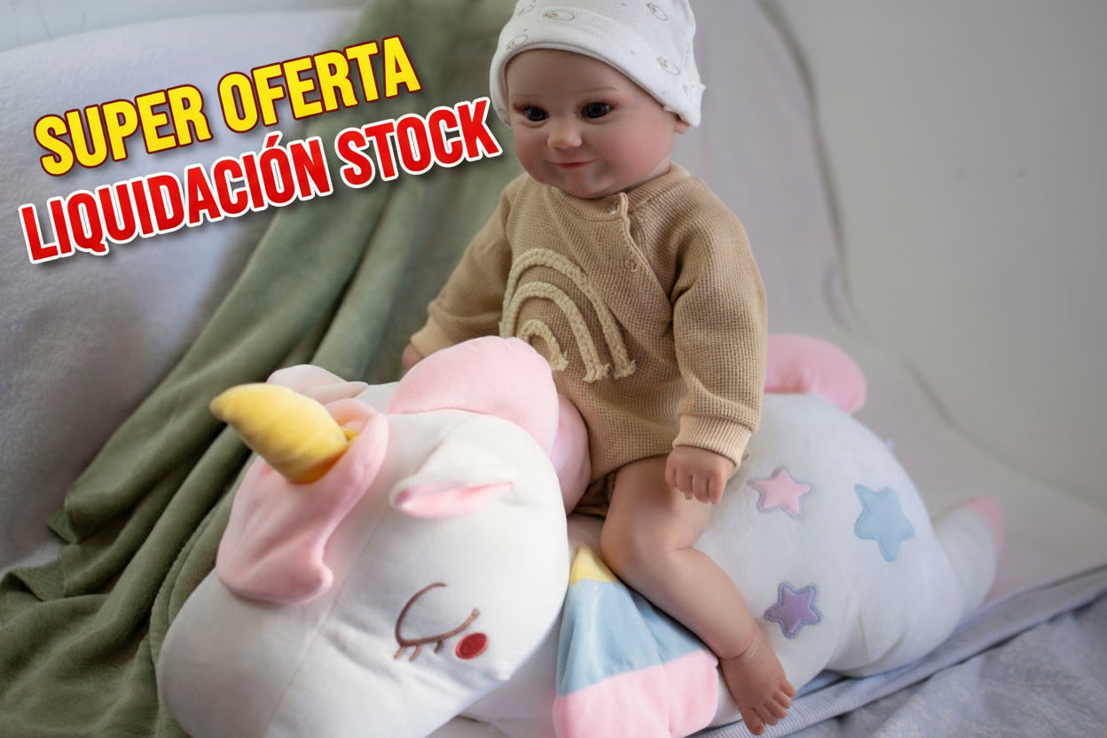 Bebe Reborn Niño Muñeco / Cuerpo Tela Vinilo Silicona Modelo Unisex 45CM