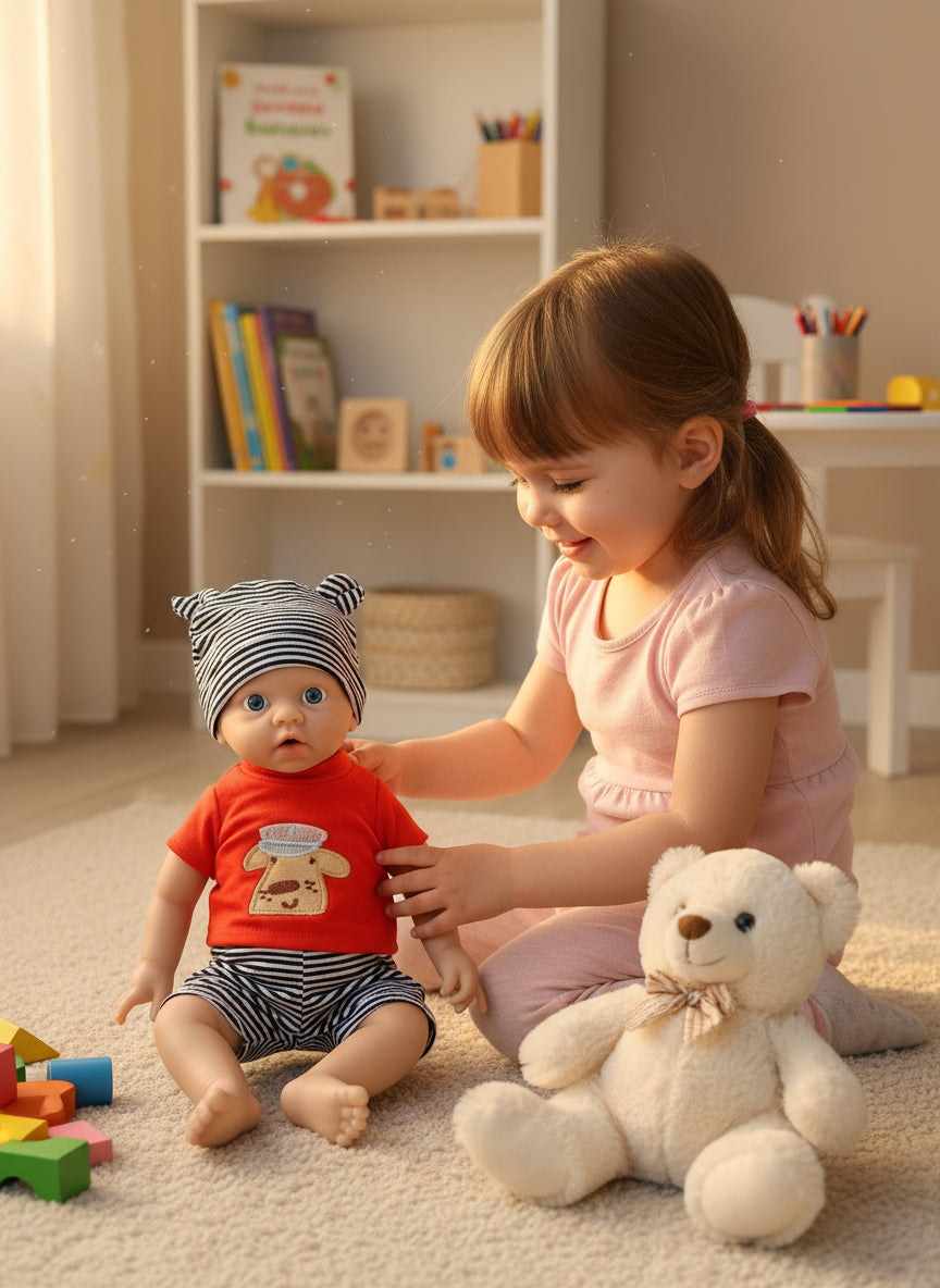 Bebe Reborn Silicona Platino Blanda de Cuerpo Completo Modelo Lucia  37CM