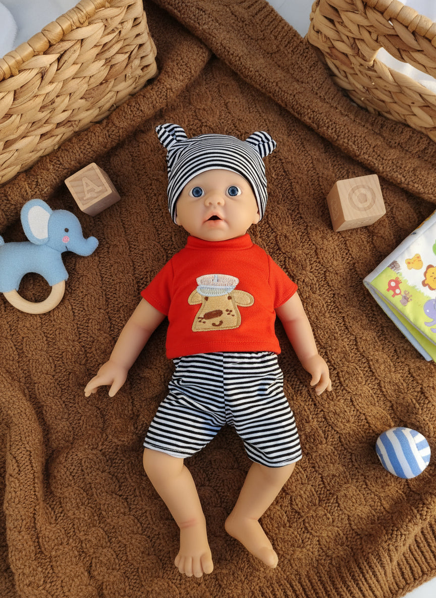 Bebe Reborn Silicona Platino Blanda de Cuerpo Completo Modelo Lucia  37CM