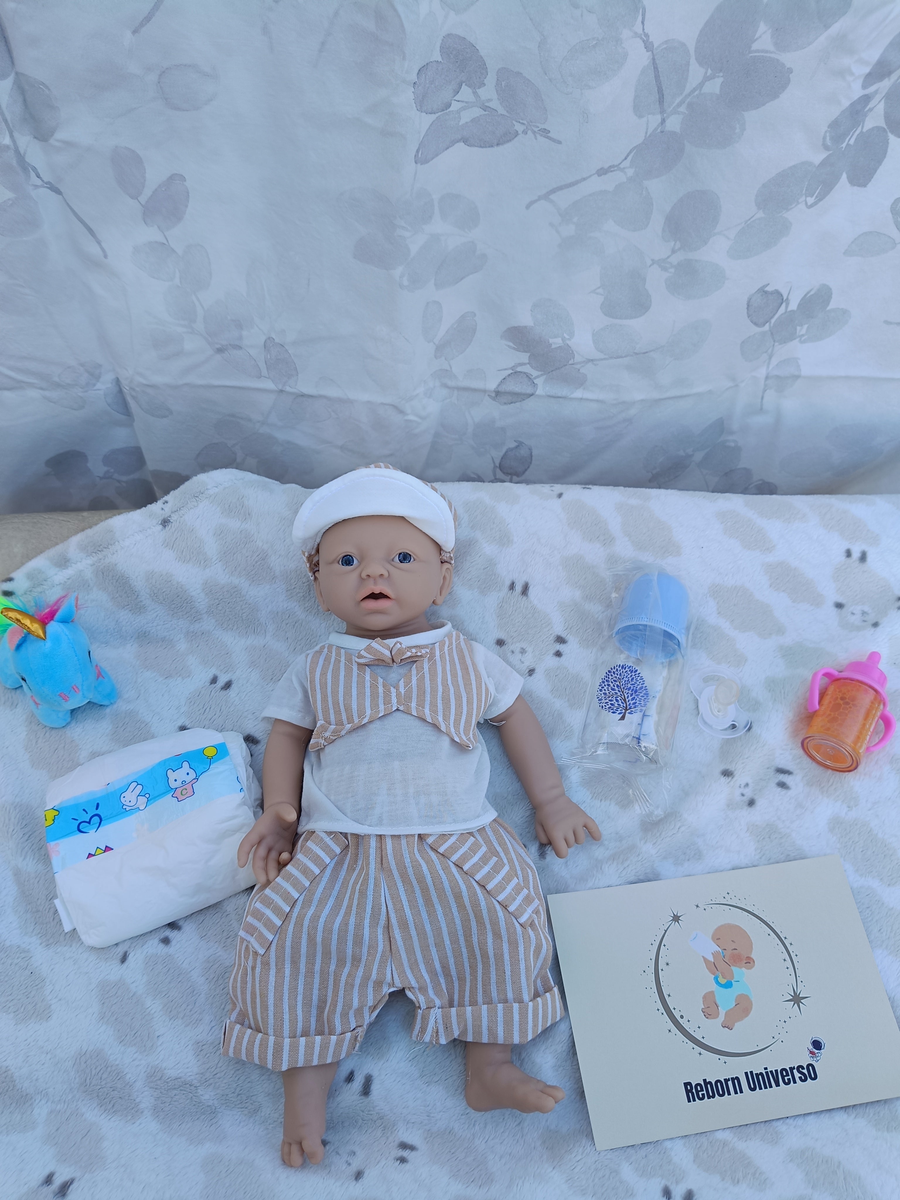 Bebe Reborn Silicona Platino Blanda de Cuerpo Completo Modelo Angel 37cm