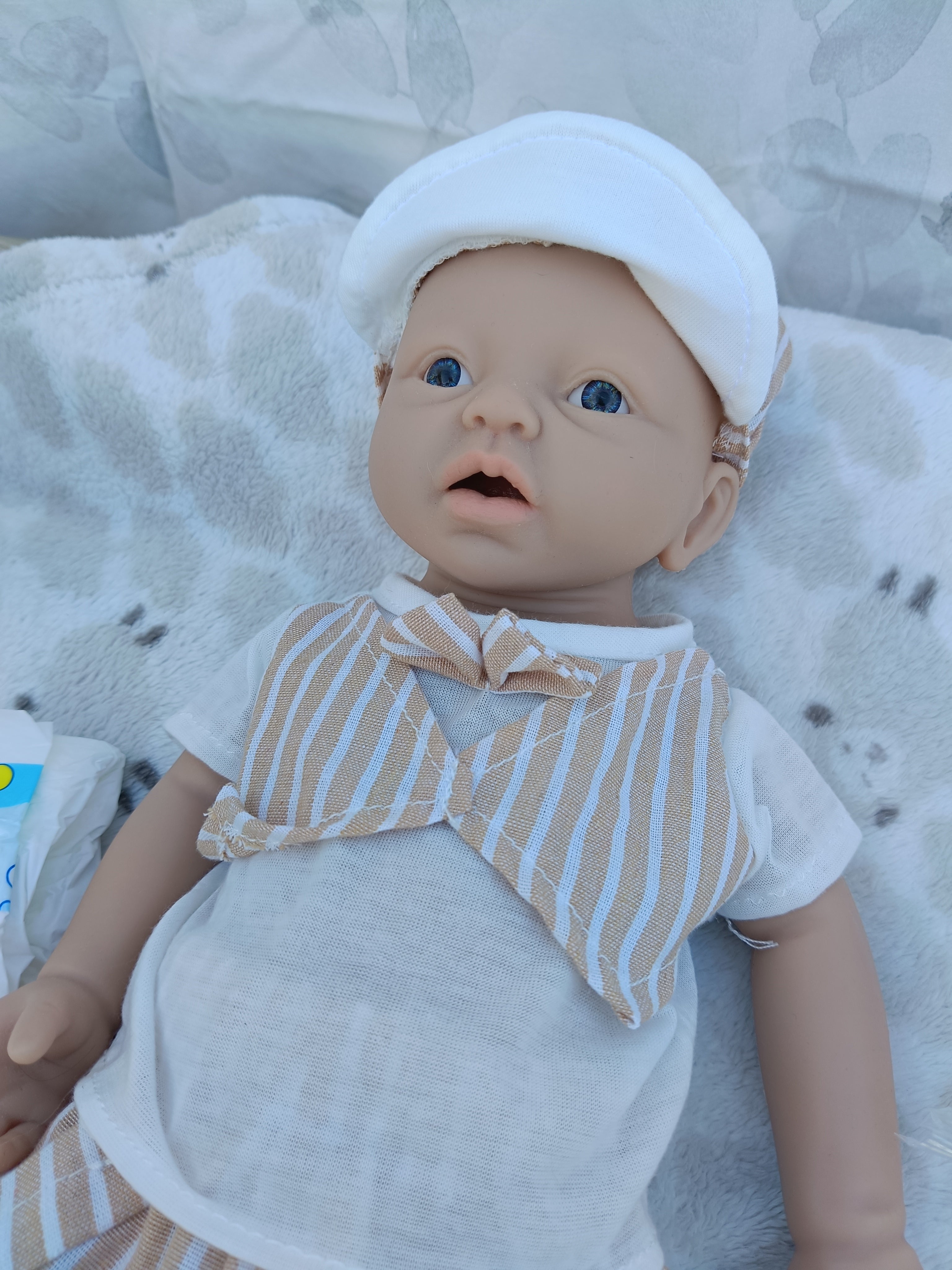 Bebe Reborn Silicona Platino Blanda de Cuerpo Completo Modelo Angel 37cm