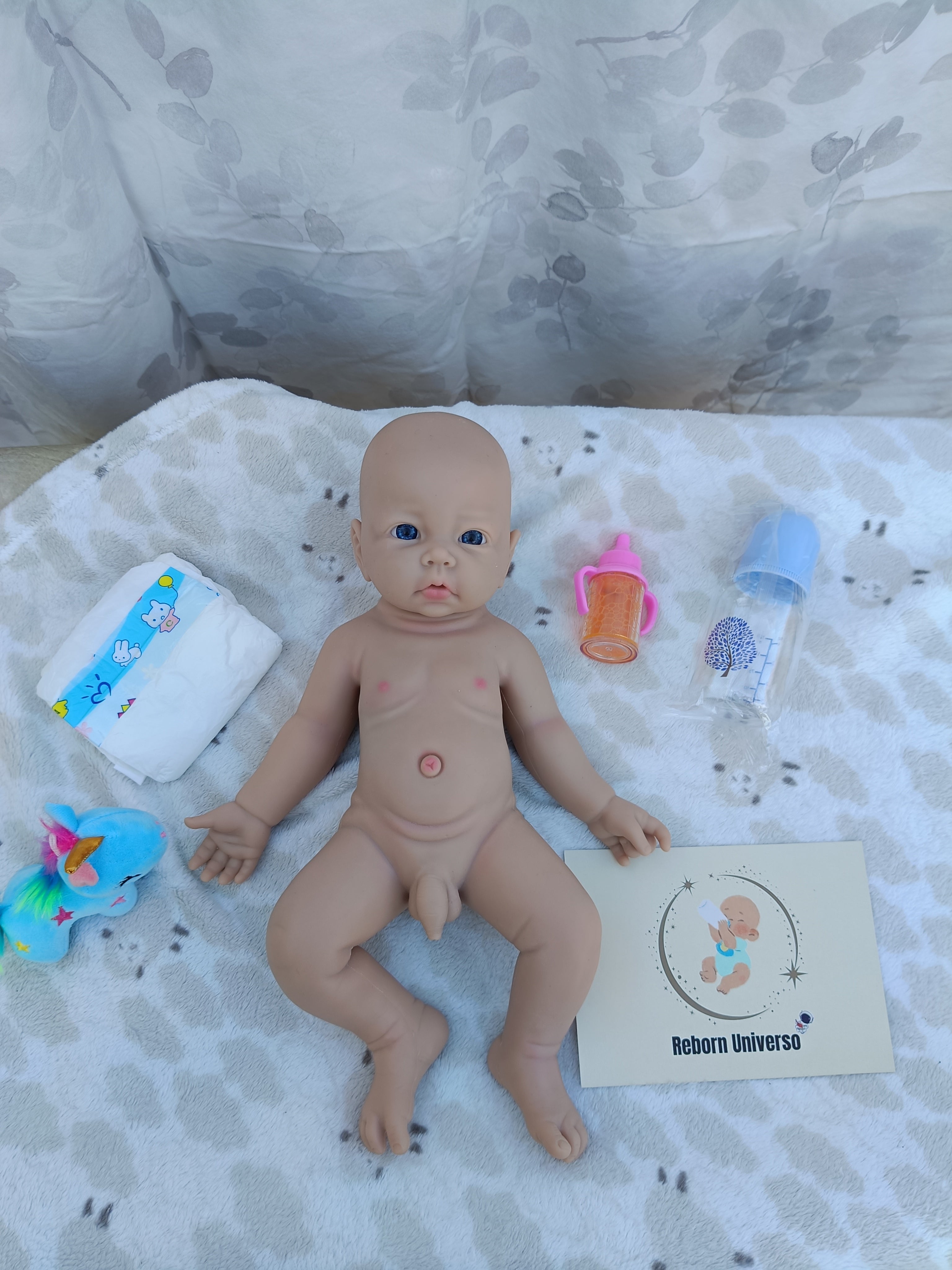 Bebe Reborn Silicona Platino Blanda de Cuerpo Completo Modelo Dani 43CM