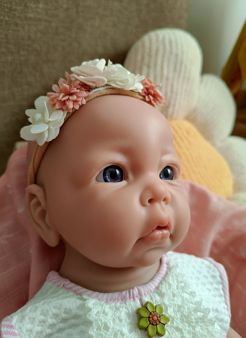 Bebe Reborn Silicona Platino Blanda de Cuerpo Completo Modelo Diana 43CM