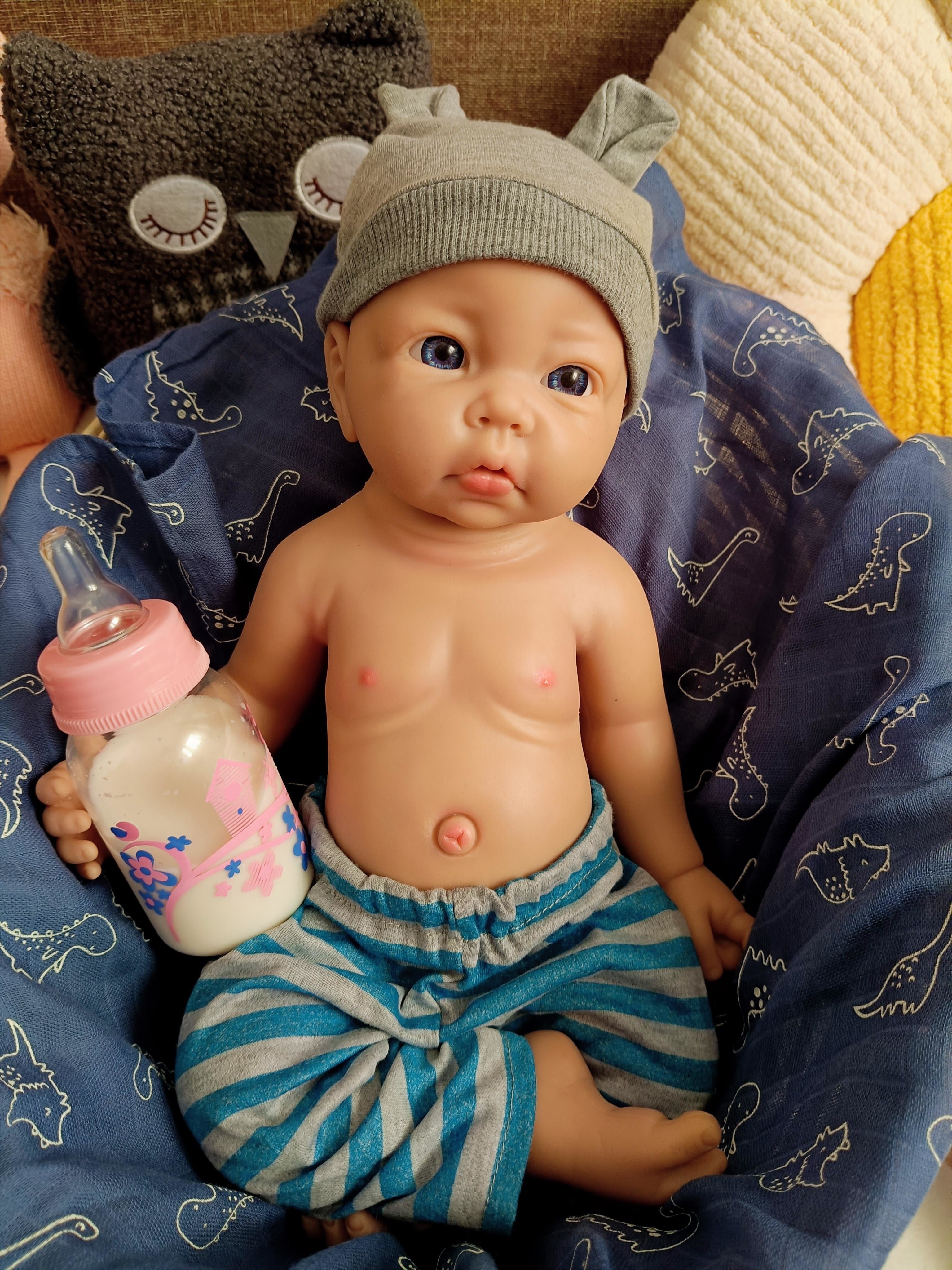 Bebe Reborn Silicona Platino Blanda de Cuerpo Completo Modelo Dani 43CM