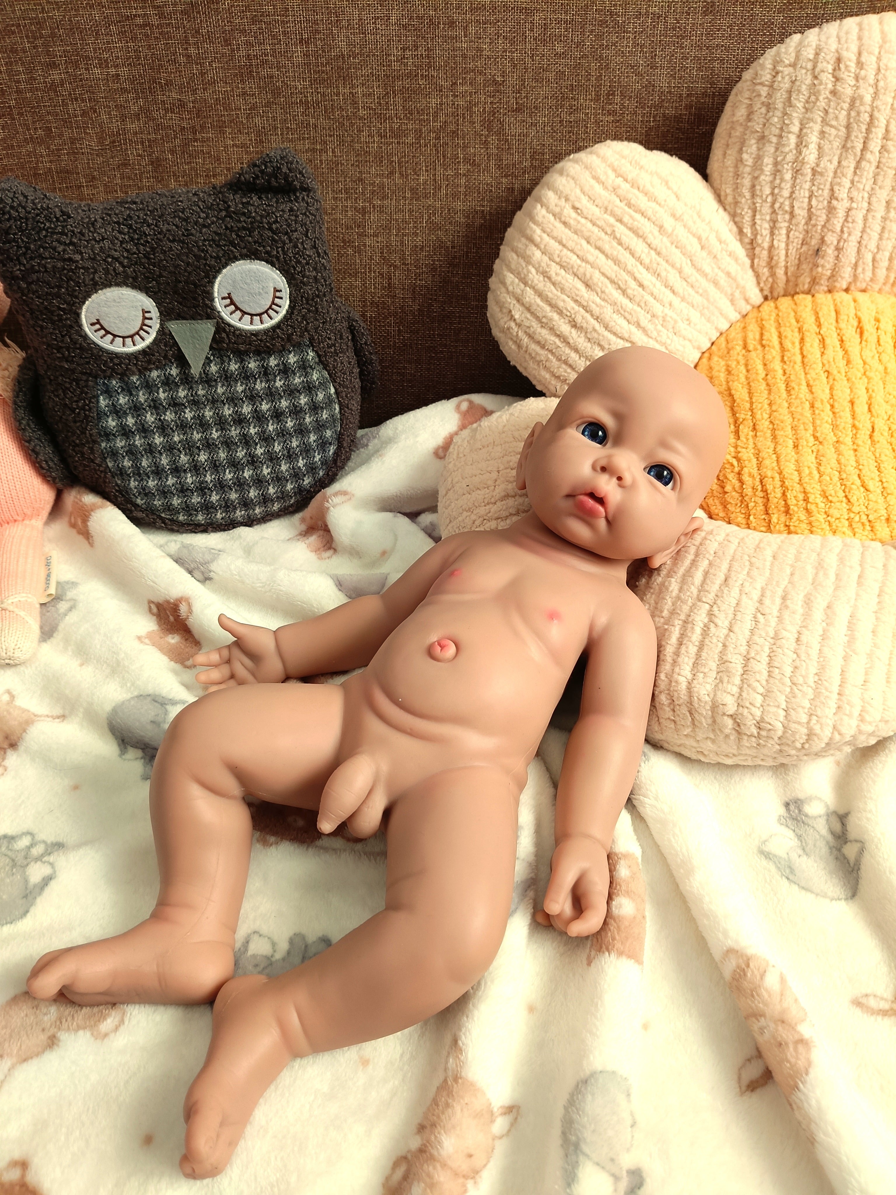 Bebe Reborn Silicona Platino Blanda de Cuerpo Completo Modelo Dani 43CM