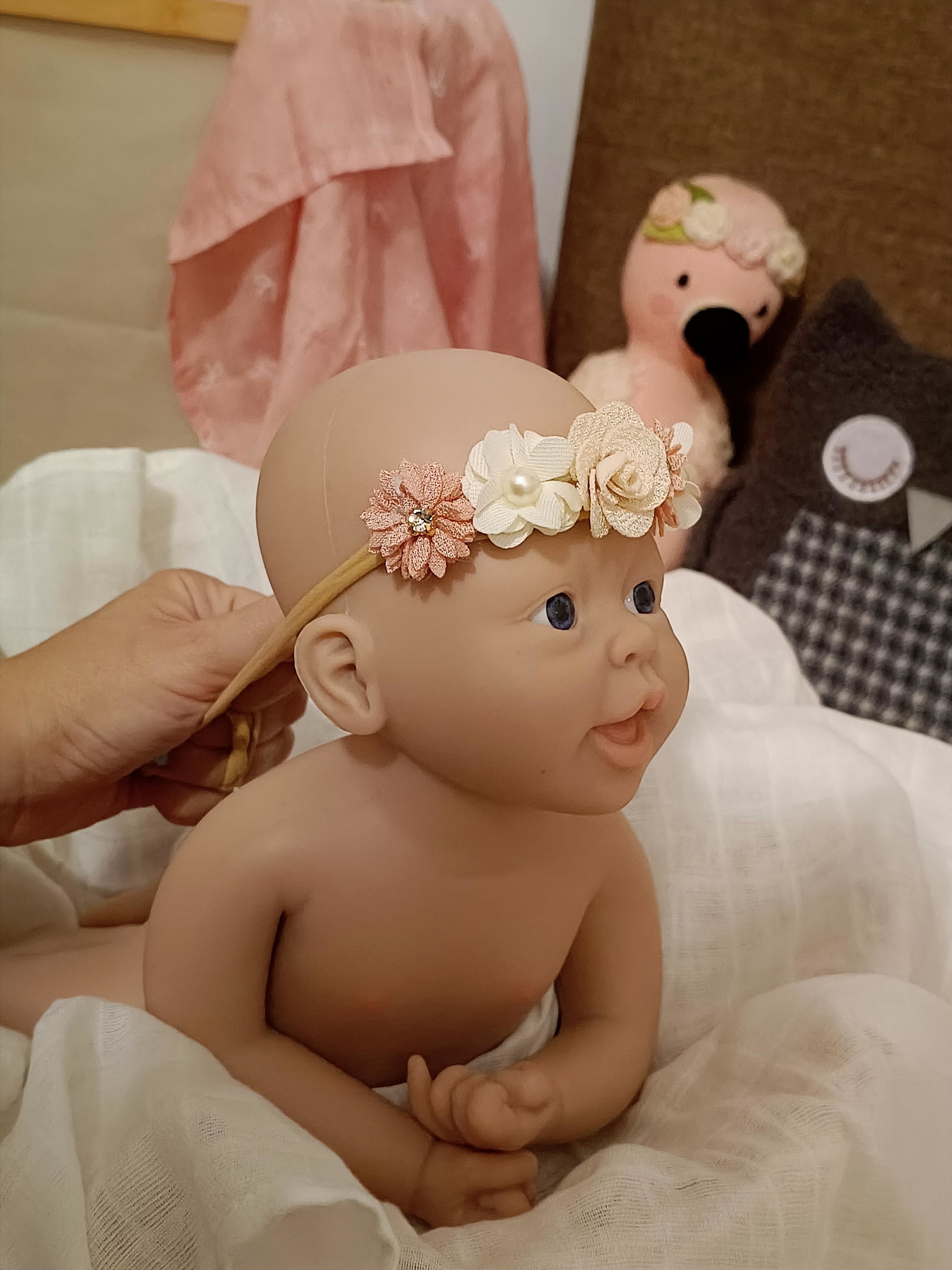 Bebe Reborn Silicona Platino Cuerpo Completo Modelo Anna 37CM