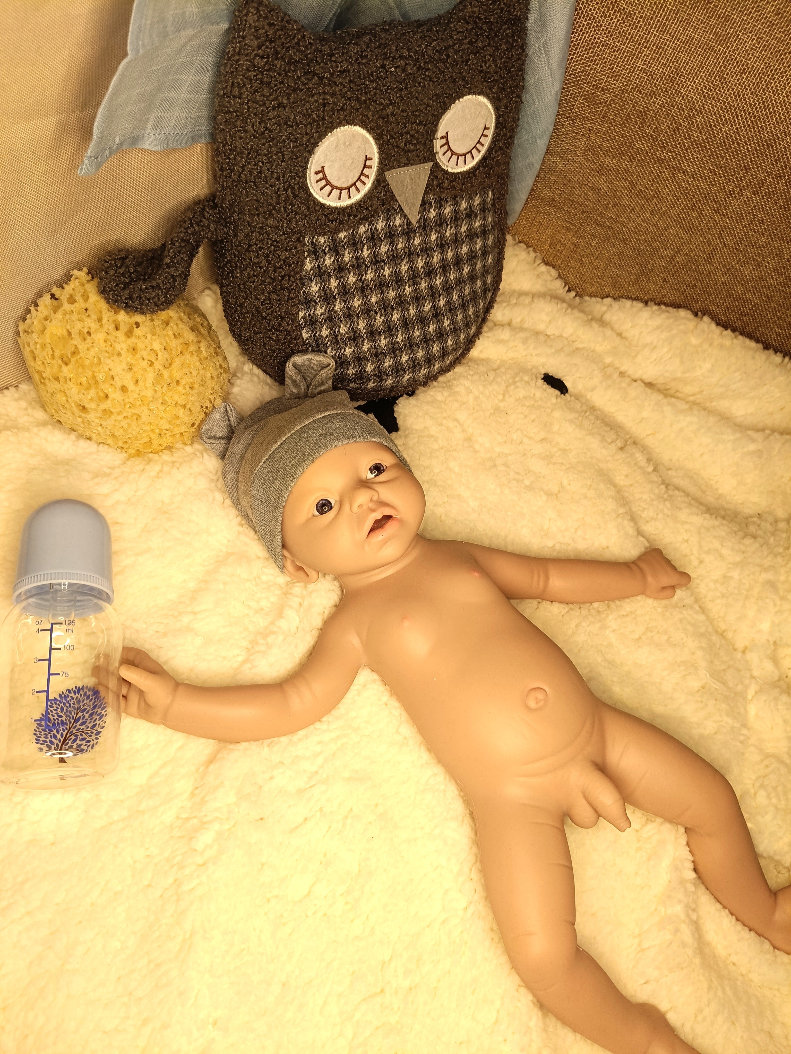 Bebe Reborn Silicona Platino Blanda de Cuerpo Completo Modelo Angel 37 CM