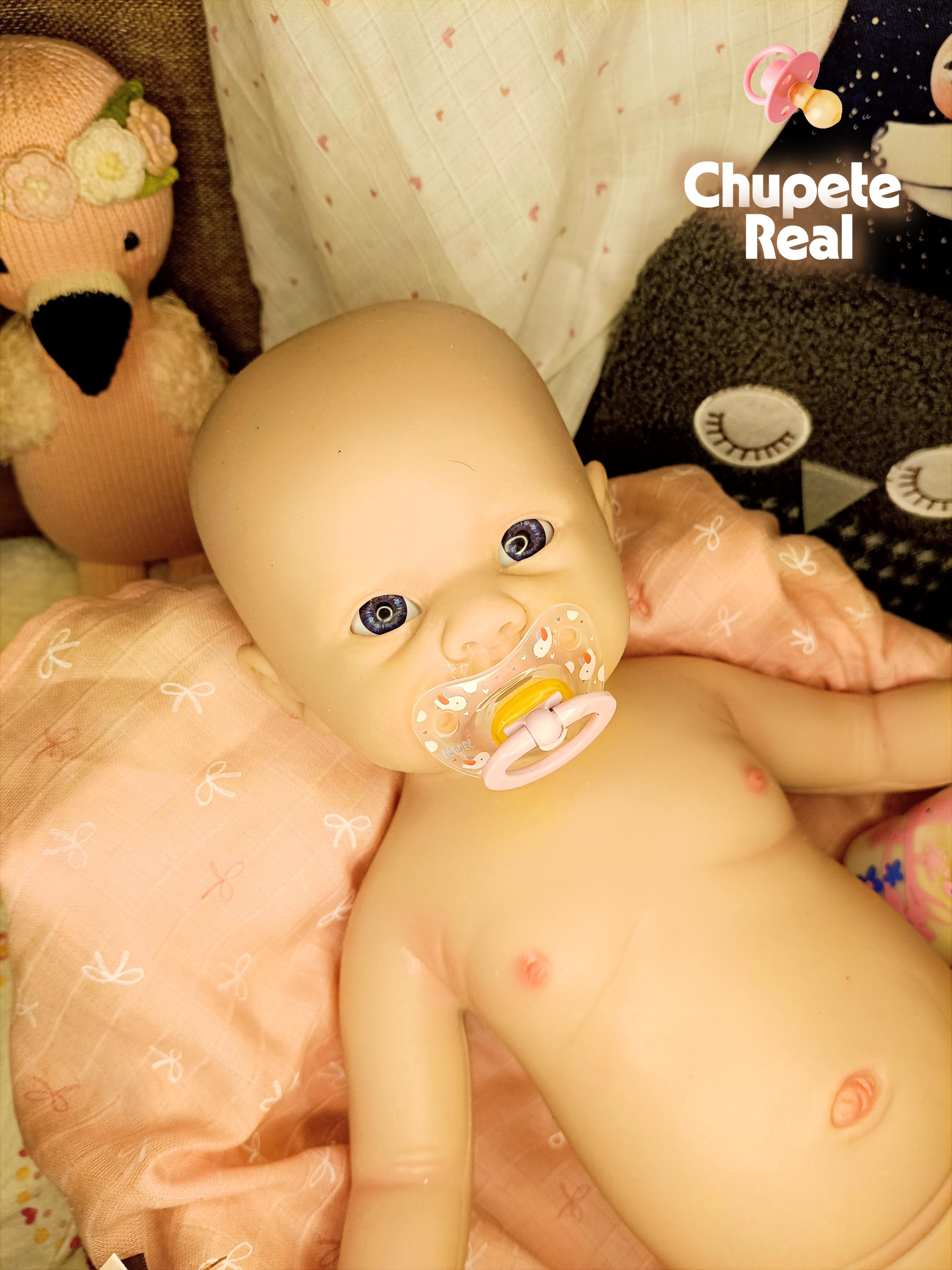 Bebe Reborn Silicona Platino Blanda de Cuerpo Completo Modelo Atenea 48CM