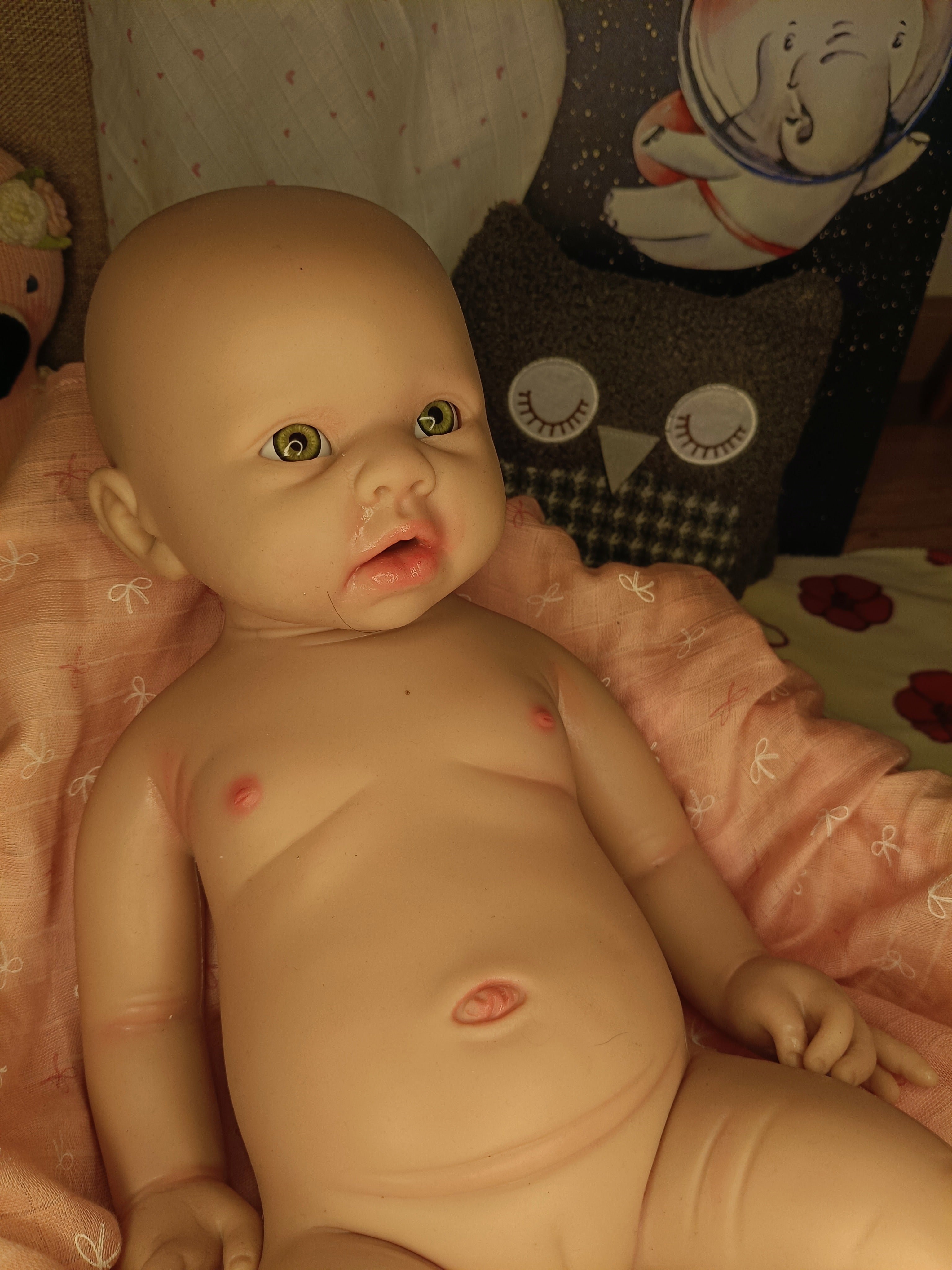 Bebe Reborn Silicona Platino Blanda de Cuerpo Completo Modelo Atenea 48CM