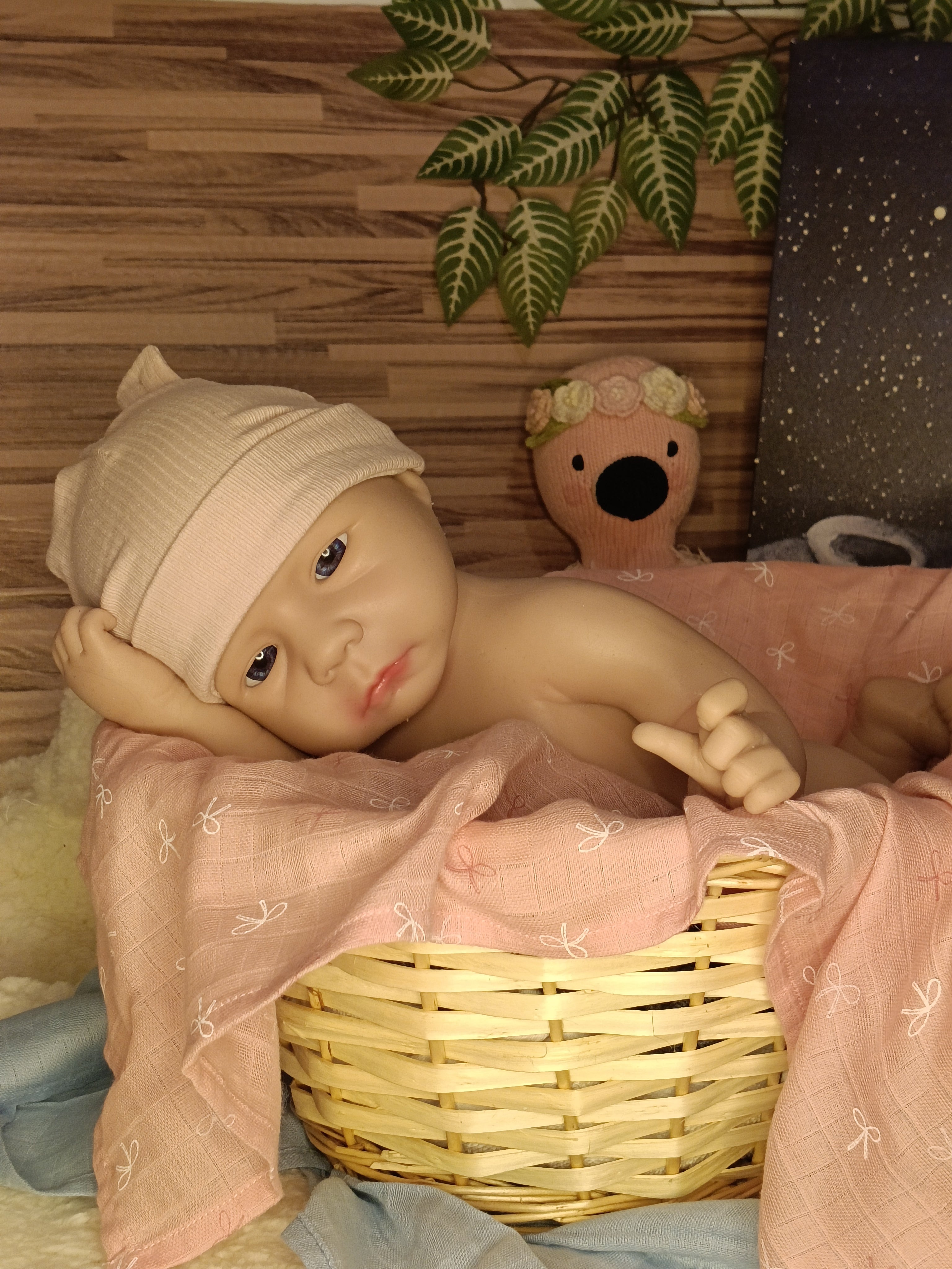 Bebe Reborn Silicona Platino Blanda de Cuerpo Completo Modelo  Marta 45CM