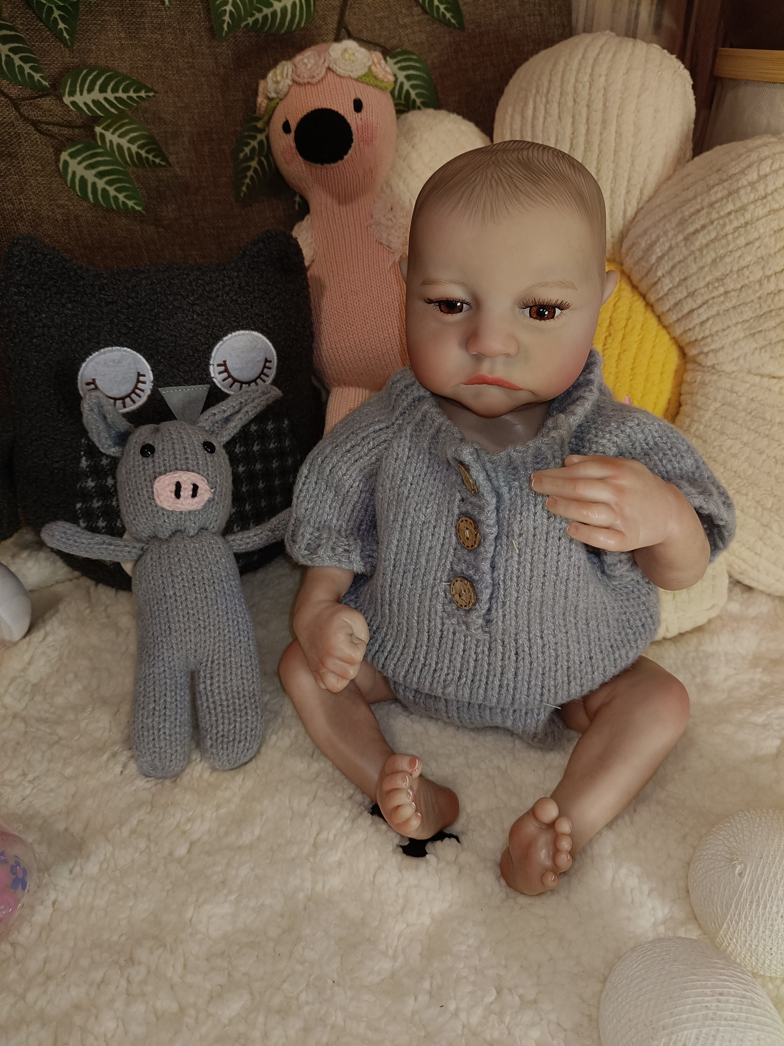 Bebe Reborn Vinilo / Cuerpo Vinilo Silicona Modelo Dario 45CM