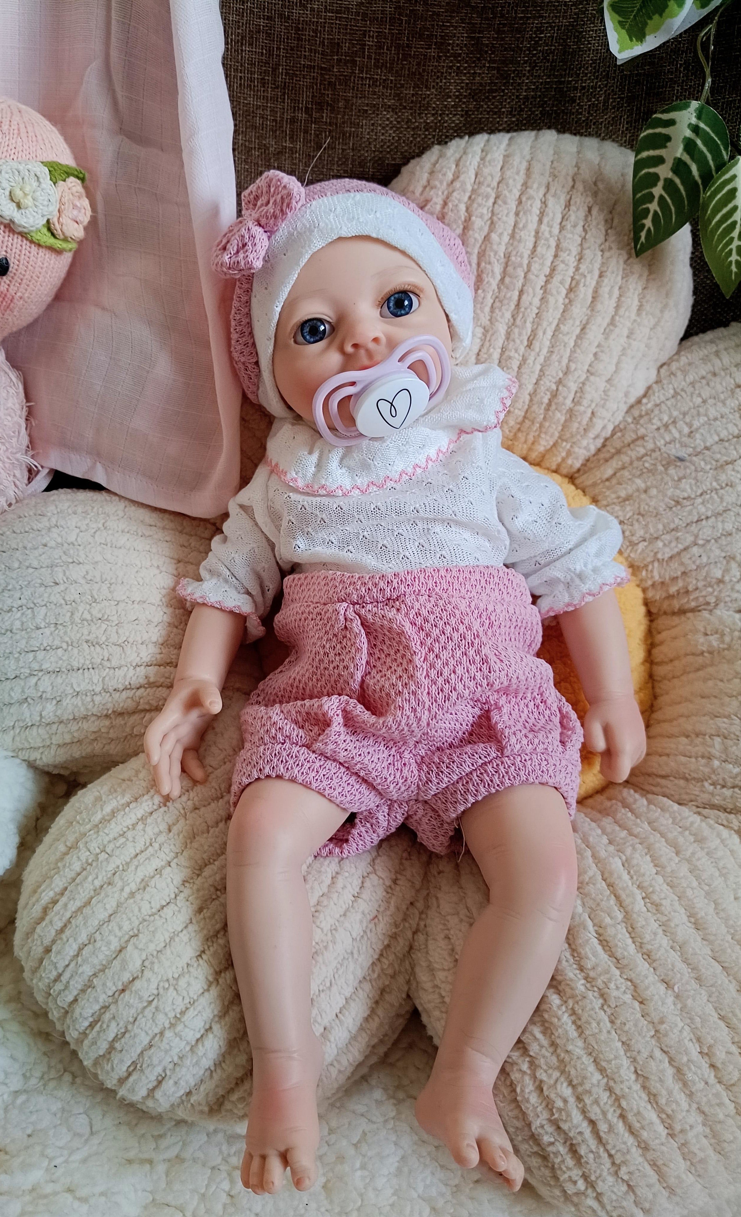 Bebe Reborn Silicona Platino Blanda de Cuerpo Completo Modelo Valeria 40CM