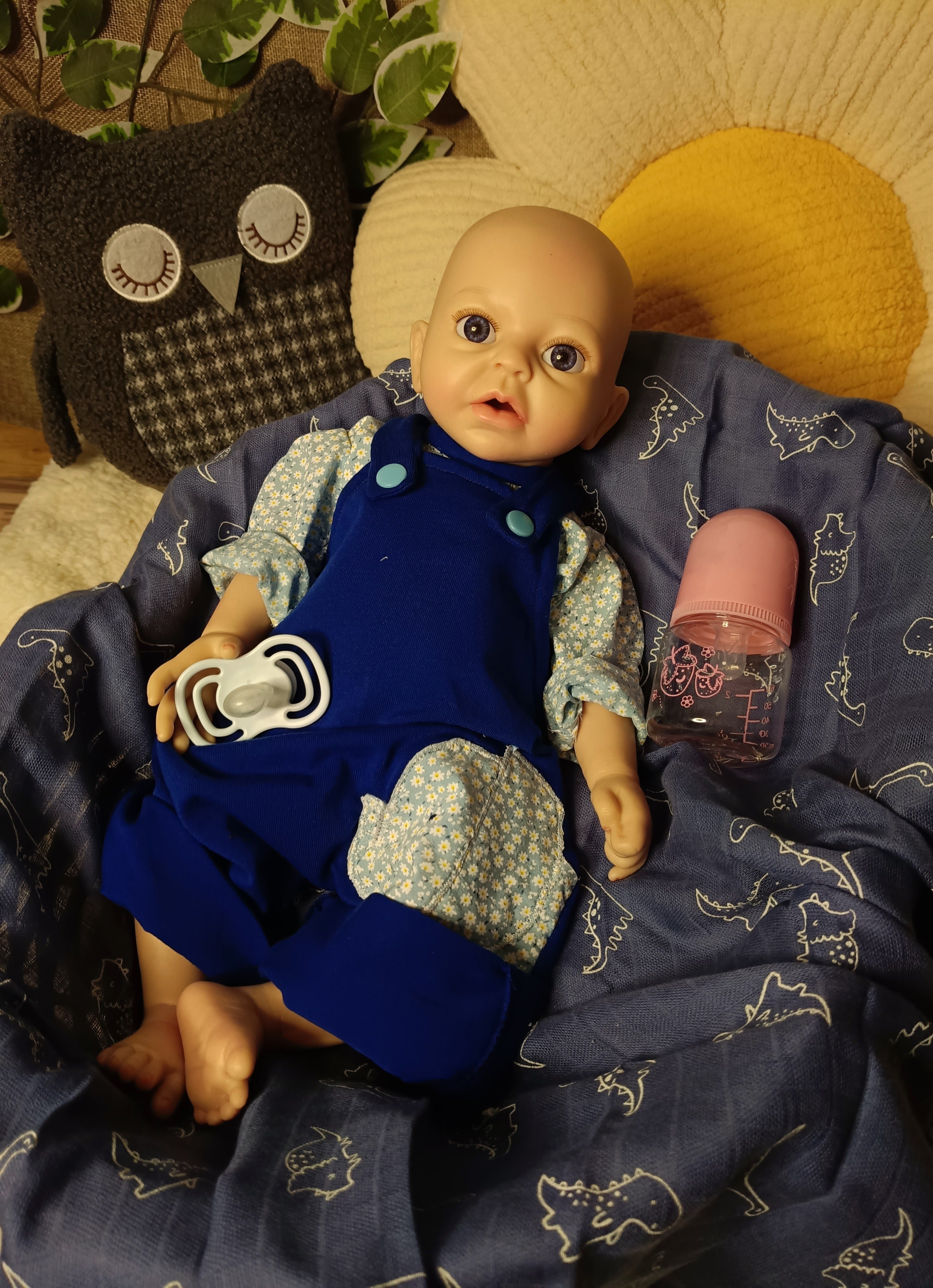 Bebe Reborn Silicona Platino Blanda de Cuerpo Completo Modelo Hugo 40CM