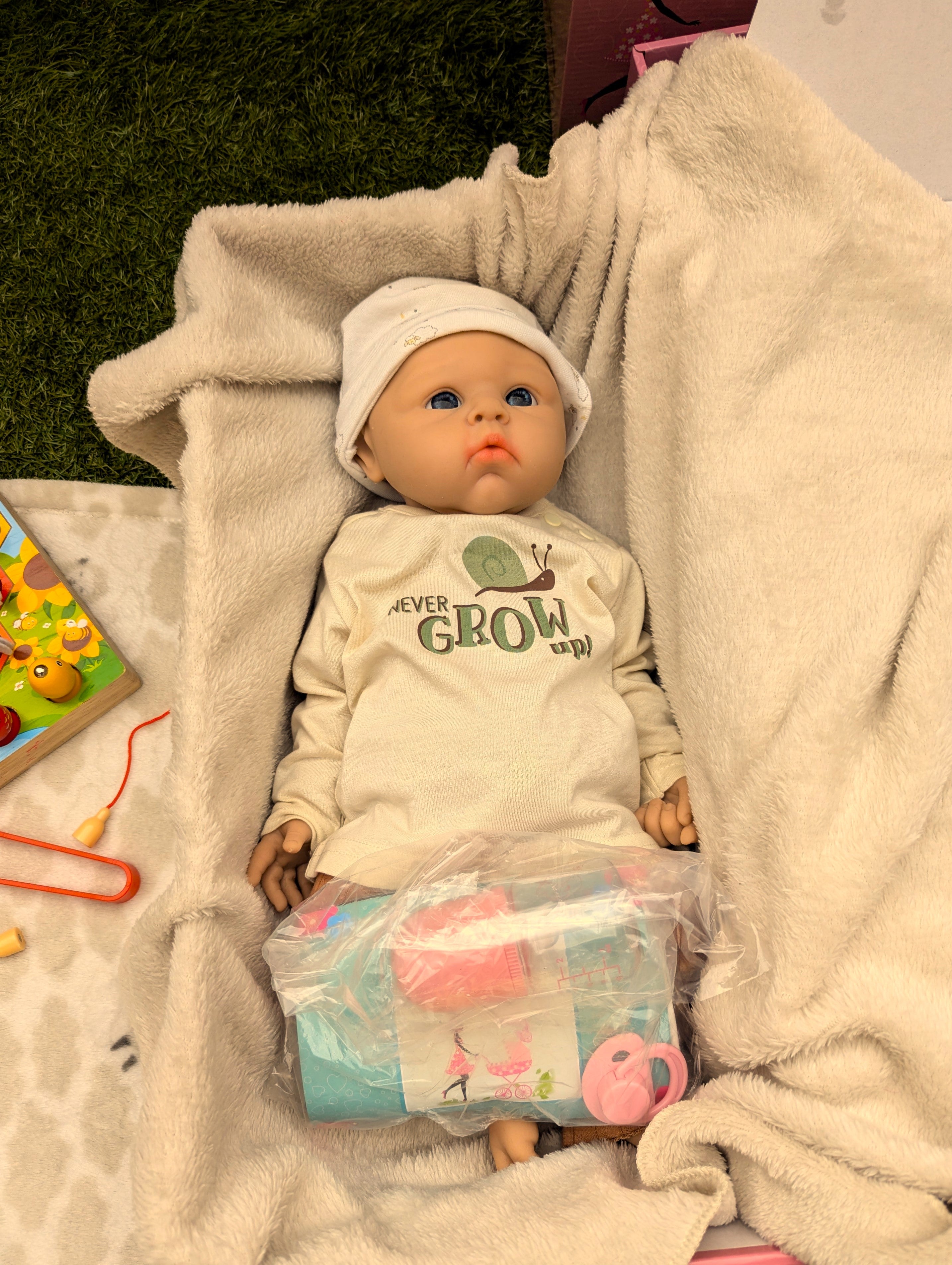 Bebe Reborn Silicona Platino Blanda de Cuerpo Completo Modelo Lena 45 CM