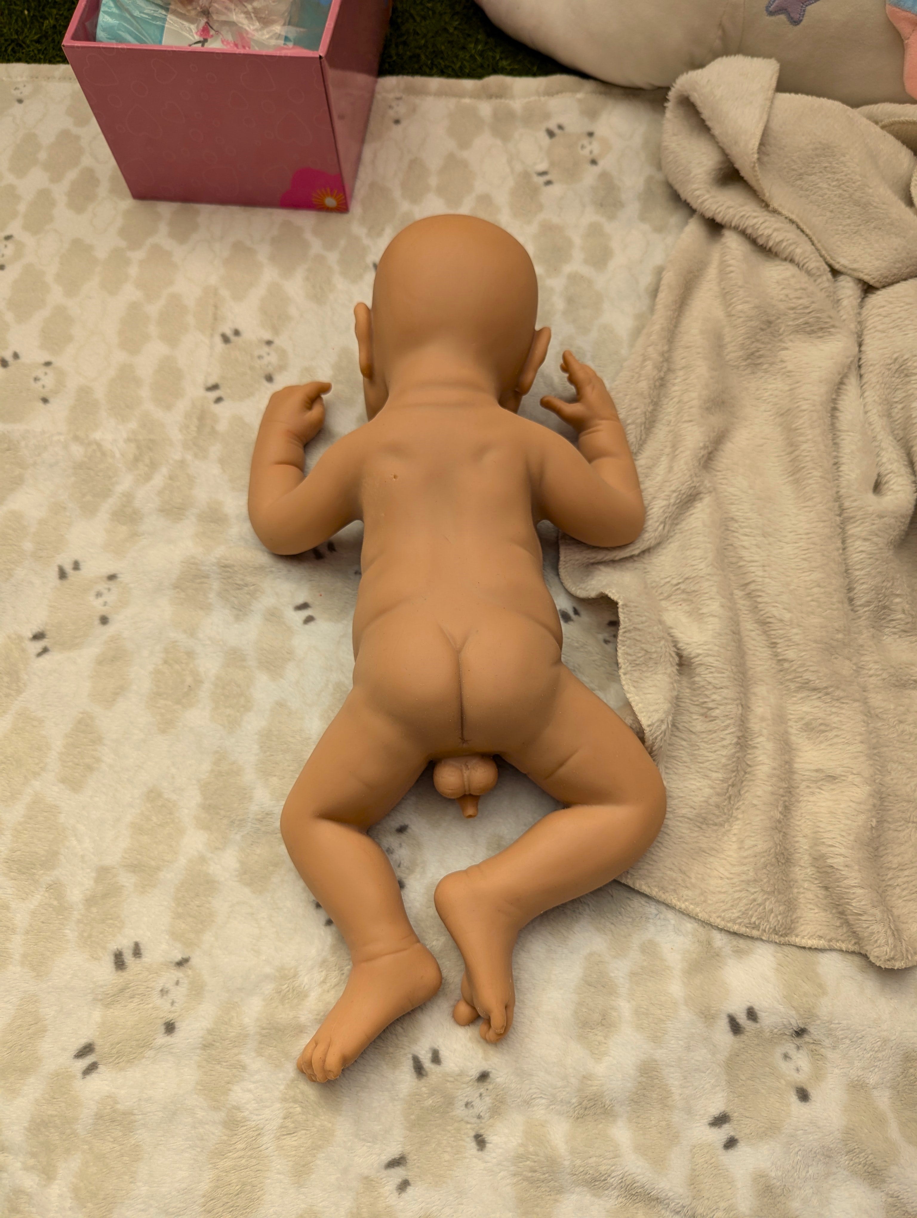 Bebe Reborn de Silicona Platino Cuerpo Completo Modelo Alex 45CM