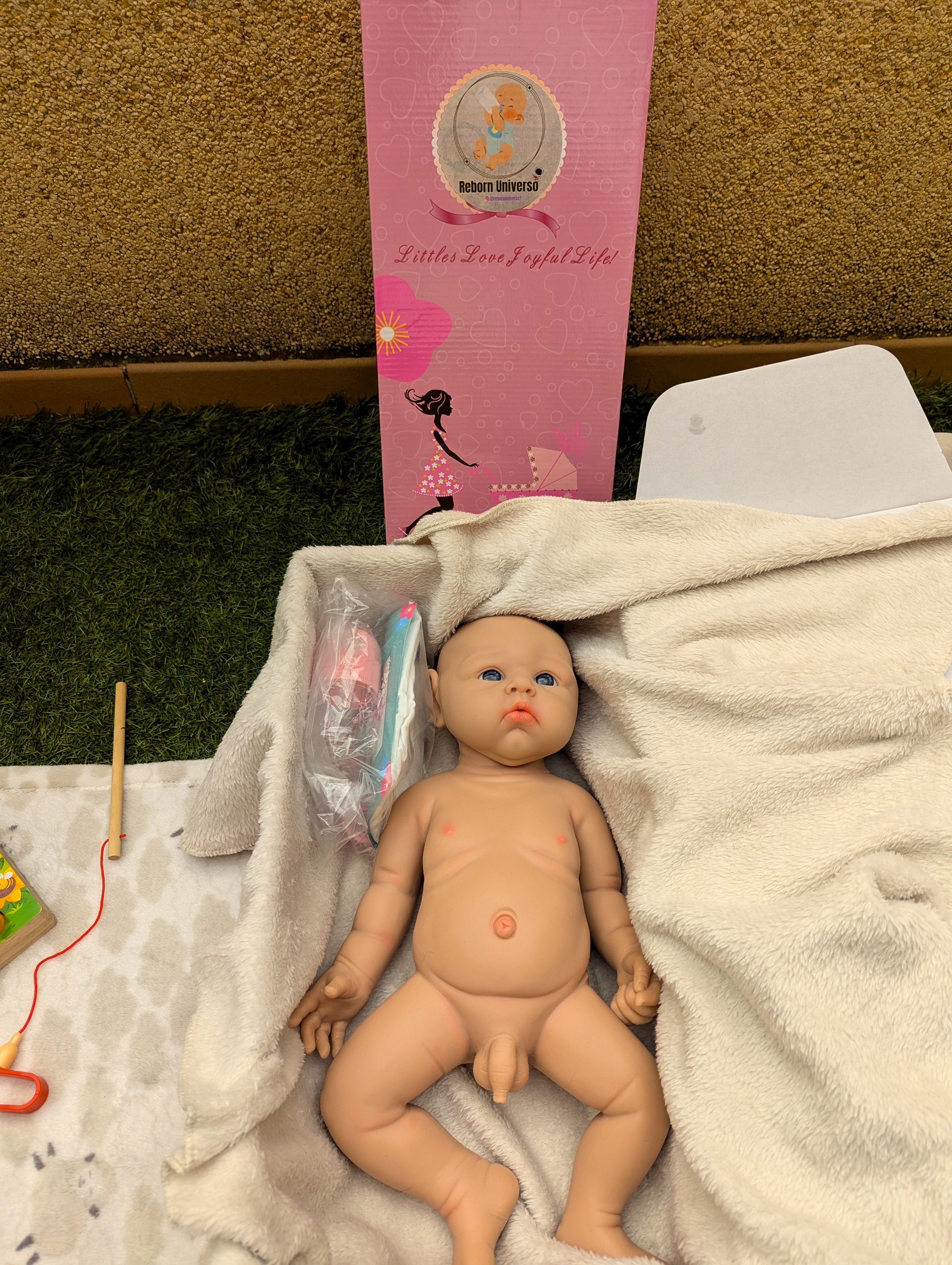 Bebe Reborn de Silicona Platino Cuerpo Completo Modelo Alex 45CM