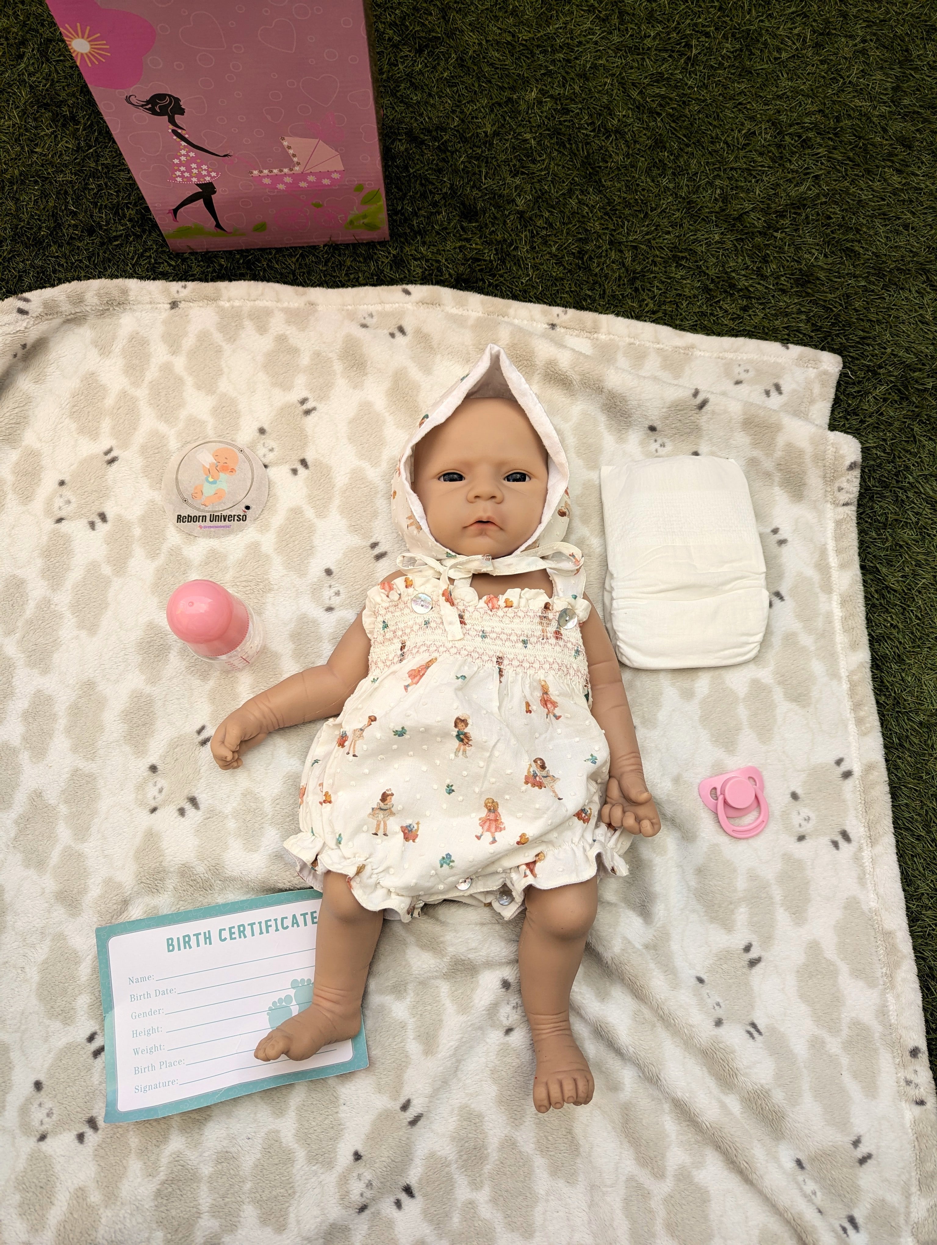 Bebe Reborn Silicona Platino Blanda de Cuerpo Completo Modelo  Marta 45CM