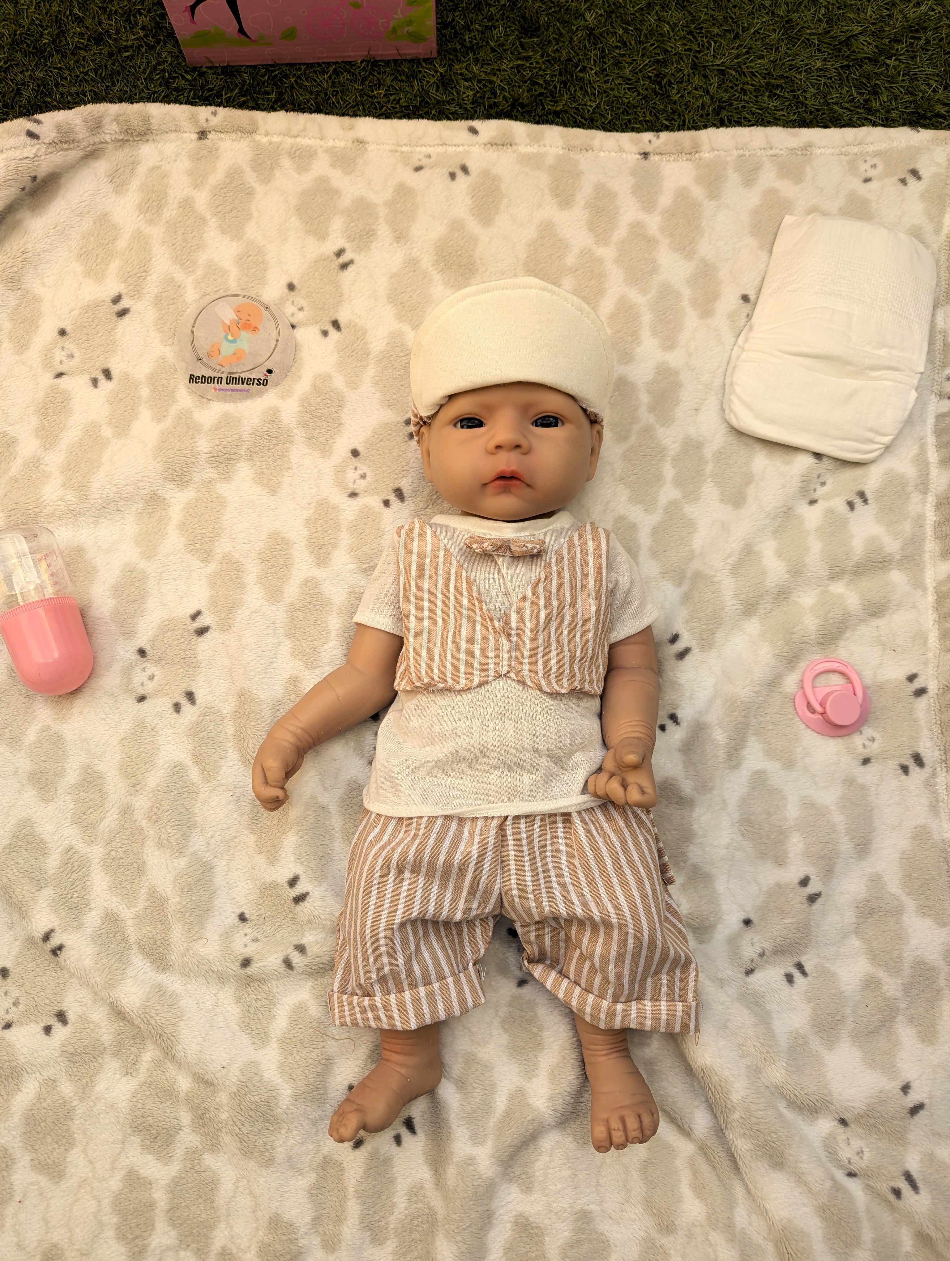 Bebe Reborn Silicona Platino Blanda de Cuerpo Completo Modelo Marco 45CM