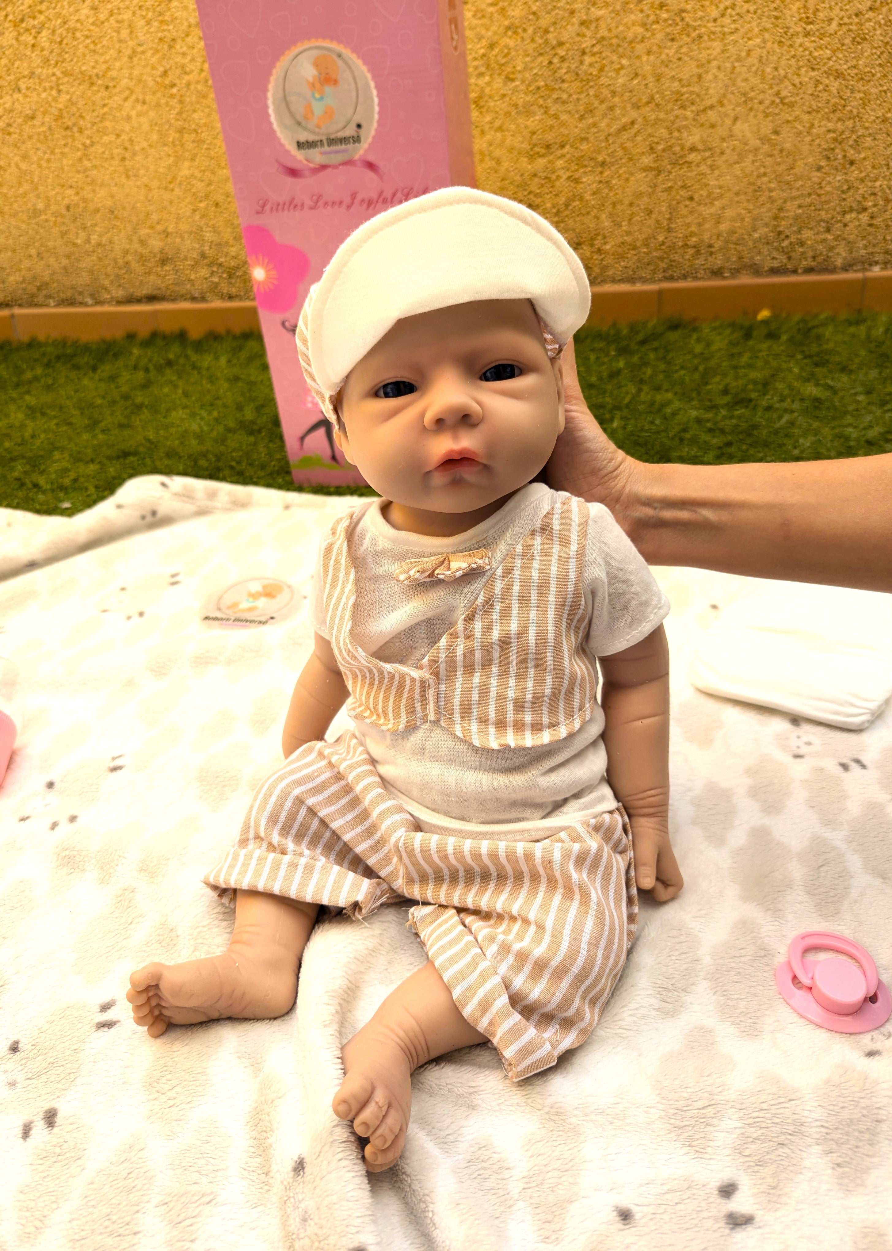 Bebe Reborn Silicona Platino Blanda de Cuerpo Completo Modelo Marco 45CM