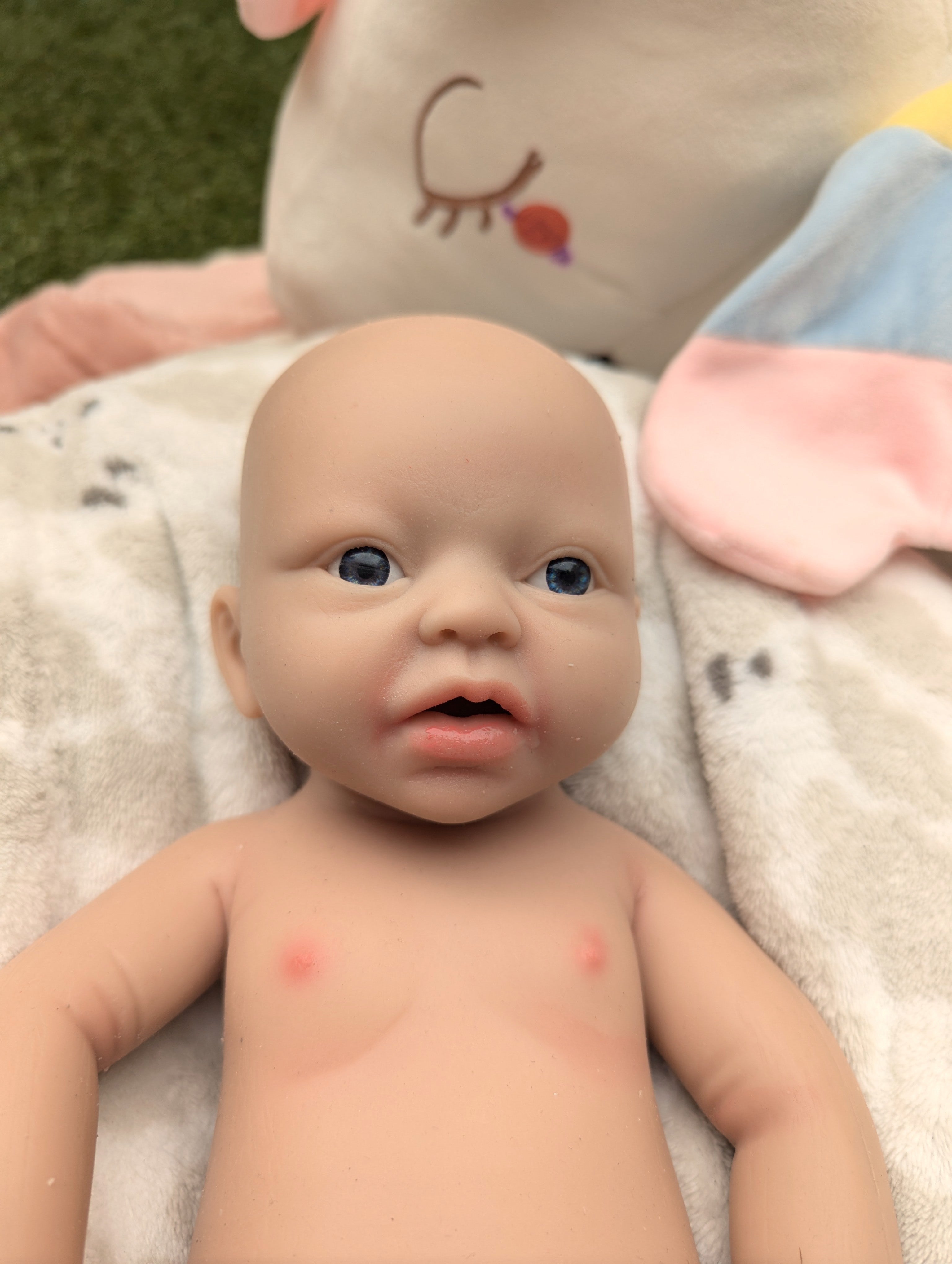 Bebe Reborn Silicona Platino Blanda de Cuerpo Completo Modelo Angel 37cm
