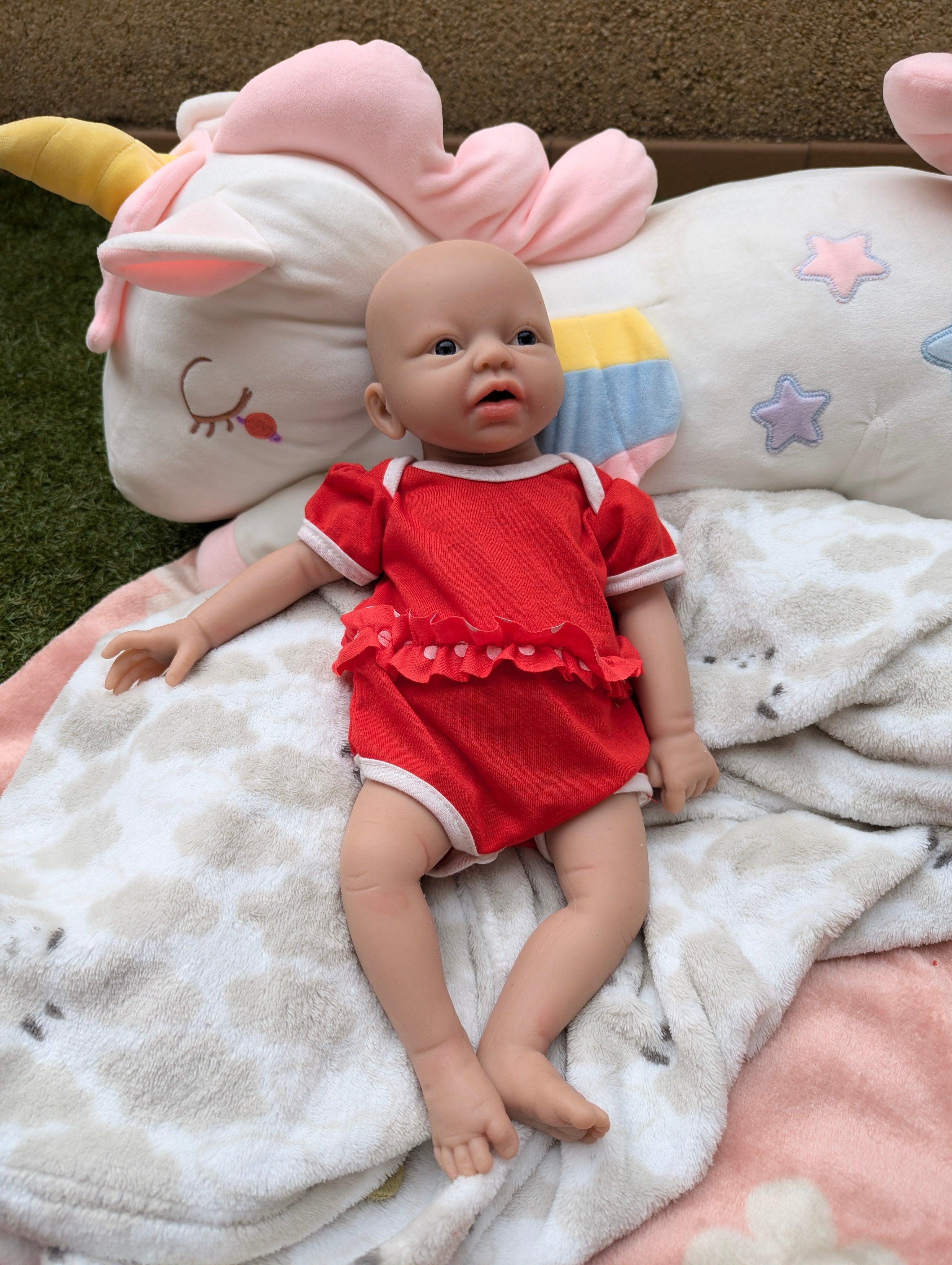 Bebe Reborn Silicona Platino Blanda de Cuerpo Completo Modelo Angel 37cm