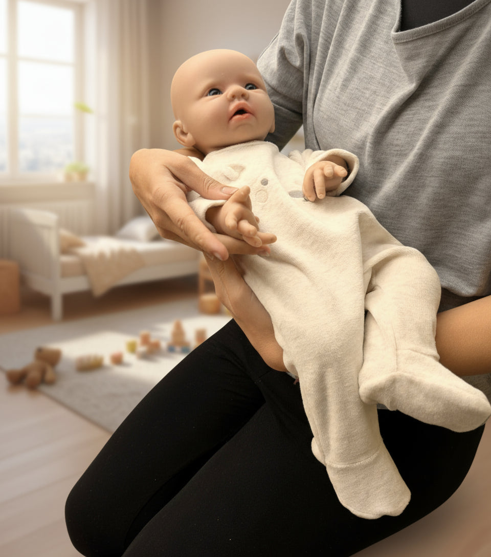 Bebe Reborn Silicona Platino Blanda de Cuerpo Completo Modelo Atenea 48CM