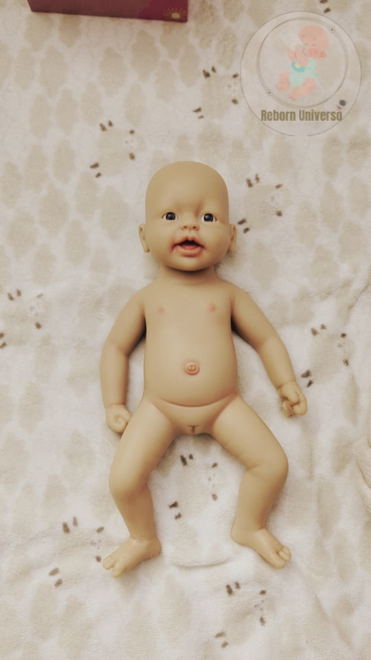 Bebe Reborn Silicona Platino Cuerpo Completo Modelo Nico 38CM