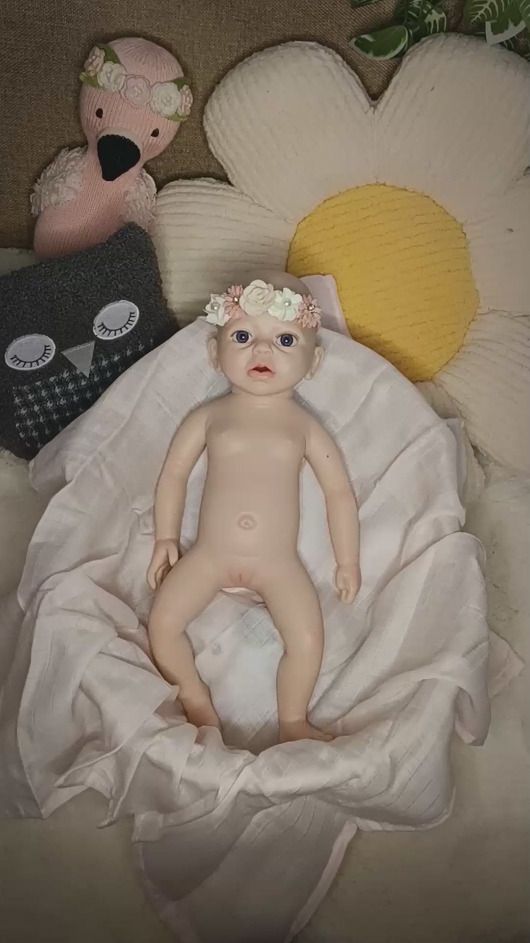 Bebe Reborn Silicona Platino Blanda de Cuerpo Completo Modelo Valeria 40CM