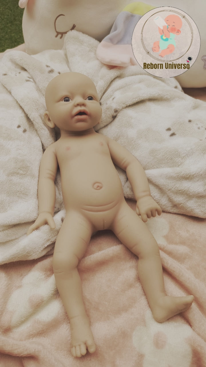 Bebe Reborn Silicona Platino Blanda de Cuerpo Completo Modelo Angie 37CM