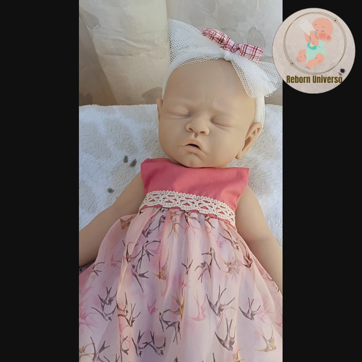Bebe Reborn Silicona Platino Blanda de Cuerpo Completo Modelo Ojos Cerrados 45 CM