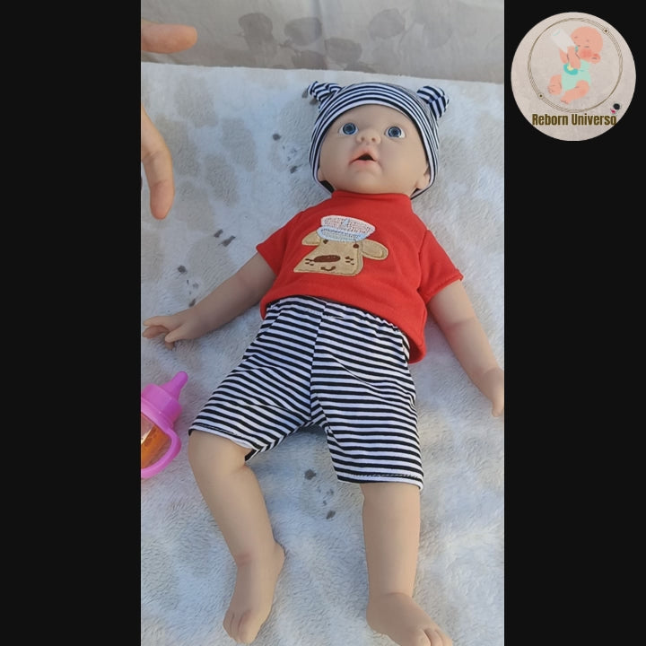 Bebe Reborn Silicona Platino Blanda de Cuerpo Completo Modelo Lucia  37CM