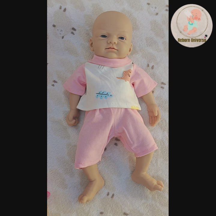 Bebe Reborn Silicona Platino Blanda de Cuerpo Completo Modelo Luna 37CM