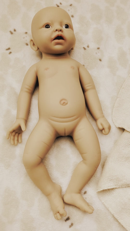 Bebe Reborn Silicona Platino Blanda de Cuerpo Completo Modelo Angel 37cm